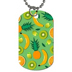 Fruit Tropical Pattern Design Art Dog Tag (one Side) by danenraven