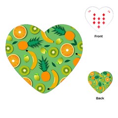 Fruit Tropical Pattern Design Art Playing Cards Single Design (heart) by danenraven