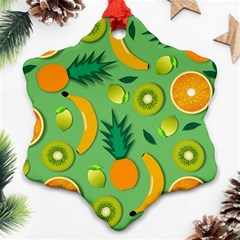 Fruit Tropical Pattern Design Art Ornament (snowflake) by danenraven