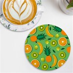 Fruit Tropical Pattern Design Art UV Print Round Tile Coaster Front