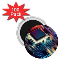 Ai Generated Motherboard City Technology Tech Cpu 1 75  Magnets (100 Pack) 