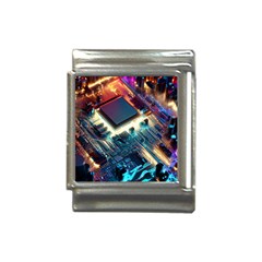 Ai Generated Motherboard City Technology Tech Cpu Italian Charm (13mm) by Jancukart