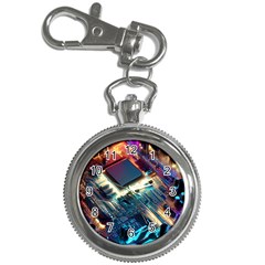 Ai Generated Motherboard City Technology Tech Cpu Key Chain Watches