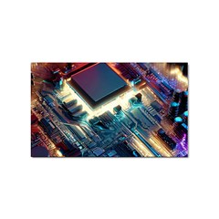 Ai Generated Motherboard City Technology Tech Cpu Sticker Rectangular (10 Pack) by Jancukart