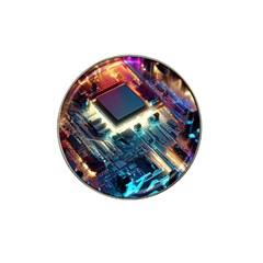 Ai Generated Motherboard City Technology Tech Cpu Hat Clip Ball Marker (10 Pack)