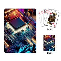 Ai Generated Motherboard City Technology Tech Cpu Playing Cards Single Design (rectangle) by Jancukart