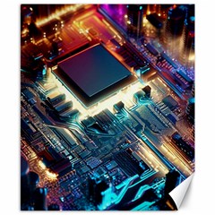 Ai Generated Motherboard City Technology Tech Cpu Canvas 8  X 10 