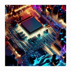 Ai Generated Motherboard City Technology Tech Cpu Medium Glasses Cloth by Jancukart