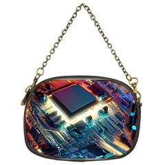 Ai Generated Motherboard City Technology Tech Cpu Chain Purse (one Side)