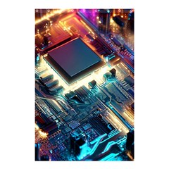 Ai Generated Motherboard City Technology Tech Cpu Shower Curtain 48  X 72  (small)  by Jancukart