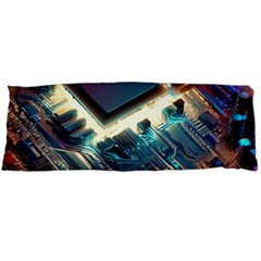 Ai Generated Motherboard City Technology Tech Cpu Body Pillow Case (dakimakura) by Jancukart