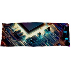 Ai Generated Motherboard City Technology Tech Cpu Body Pillow Case Dakimakura (two Sides) by Jancukart