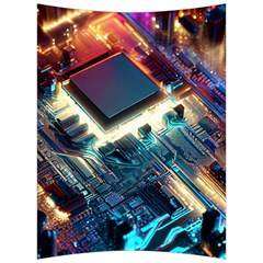 Ai Generated Motherboard City Technology Tech Cpu Back Support Cushion by Jancukart