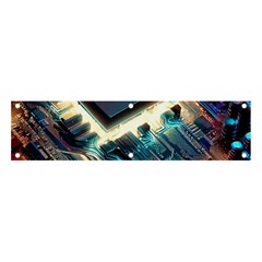 Ai Generated Motherboard City Technology Tech Cpu Banner And Sign 4  X 1  by Jancukart