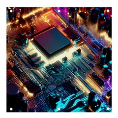 Ai Generated Motherboard City Technology Tech Cpu Banner And Sign 4  X 4  by Jancukart