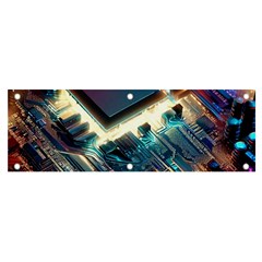 Ai Generated Motherboard City Technology Tech Cpu Banner And Sign 6  X 2  by Jancukart