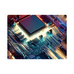 Ai Generated Motherboard City Technology Tech Cpu Premium Plush Fleece Blanket (Mini) 35 x27  Blanket Front