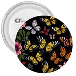 Flowers Butterfly Blooms Flowering Spring 3  Buttons Front