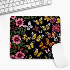 Flowers Butterfly Blooms Flowering Spring Large Mousepad