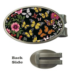 Flowers Butterfly Blooms Flowering Spring Money Clips (oval) 