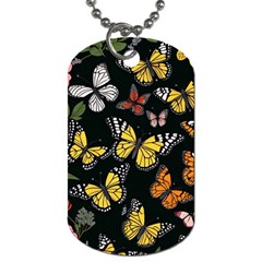 Flowers Butterfly Blooms Flowering Spring Dog Tag (two Sides) by Jancukart