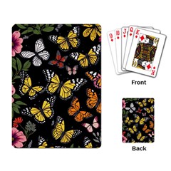 Flowers Butterfly Blooms Flowering Spring Playing Cards Single Design (rectangle)