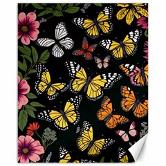 Flowers Butterfly Blooms Flowering Spring Canvas 16  X 20  by Jancukart