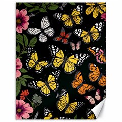 Flowers Butterfly Blooms Flowering Spring Canvas 18  X 24 