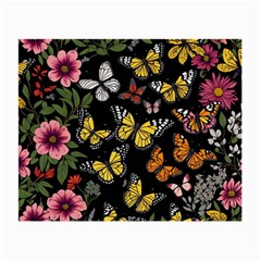 Flowers Butterfly Blooms Flowering Spring Small Glasses Cloth (2 Sides)