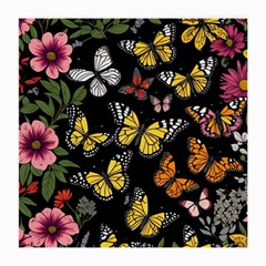 Flowers Butterfly Blooms Flowering Spring Medium Glasses Cloth