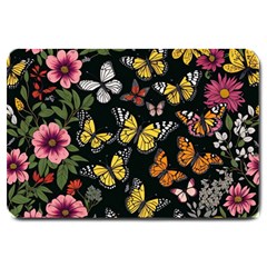 Flowers Butterfly Blooms Flowering Spring Large Doormat