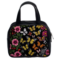 Flowers Butterfly Blooms Flowering Spring Classic Handbag (two Sides)