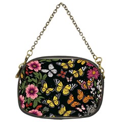 Flowers Butterfly Blooms Flowering Spring Chain Purse (two Sides)