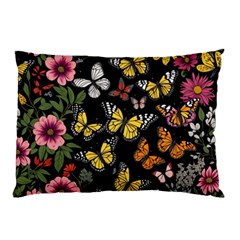 Flowers Butterfly Blooms Flowering Spring Pillow Case by Jancukart