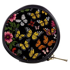 Flowers Butterfly Blooms Flowering Spring Mini Makeup Bag