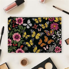 Flowers Butterfly Blooms Flowering Spring Cosmetic Bag (large)