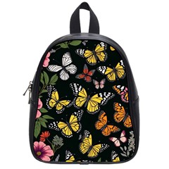 Flowers Butterfly Blooms Flowering Spring School Bag (small) by Jancukart