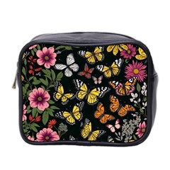 Flowers Butterfly Blooms Flowering Spring Mini Toiletries Bag (two Sides)