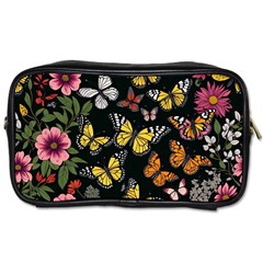 Flowers Butterfly Blooms Flowering Spring Toiletries Bag (two Sides)