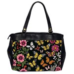 Flowers Butterfly Blooms Flowering Spring Oversize Office Handbag (2 Sides) Back