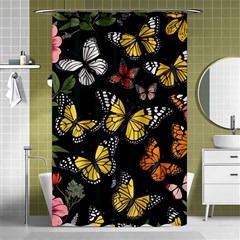 Flowers Butterfly Blooms Flowering Spring Shower Curtain 48  X 72  (small) 