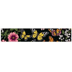 Flowers Butterfly Blooms Flowering Spring Large Premium Plush Fleece Scarf 