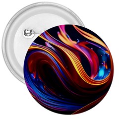 Ai Generated Waves Splash Liquid Paint Wall 3  Buttons