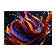 Ai Generated Waves Splash Liquid Paint Wall Sticker A4 (100 Pack) by Jancukart