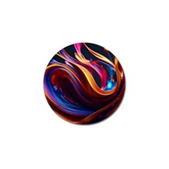 Ai Generated Waves Splash Liquid Paint Wall Golf Ball Marker