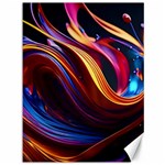 Ai Generated Waves Splash Liquid Paint Wall Canvas 36  x 48  35.26 x46.15  Canvas - 1