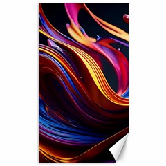 Ai Generated Waves Splash Liquid Paint Wall Canvas 40  X 72  by Jancukart