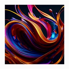 Ai Generated Waves Splash Liquid Paint Wall Medium Glasses Cloth