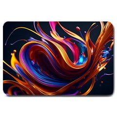 Ai Generated Waves Splash Liquid Paint Wall Large Doormat