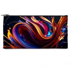 Ai Generated Waves Splash Liquid Paint Wall Pencil Case